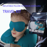 Self-inflated neck pillow